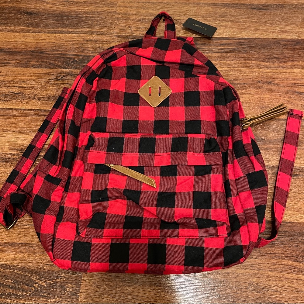 New Forever 21 Plaid Backpack